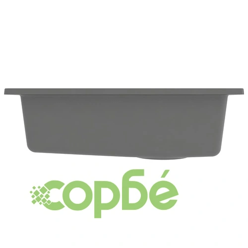 Кухненска мивка с преливник, сива, гранит ➤ топ цена ➤ sorbe.bg