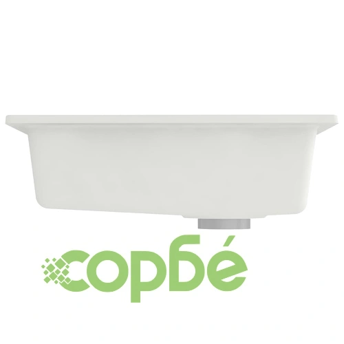 Кухненска мивка с преливник, бяла, гранит ➤ топ цена ➤ sorbe.bg