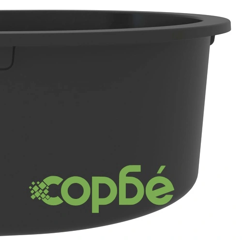 Кухненска мивка с преливник, овал, черна, гранит ➤ топ цена ➤ sorbe.bg