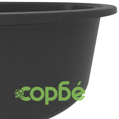 Кухненска мивка с преливник, овал, черна, гранит ➤ топ цена ➤ sorbe.bg