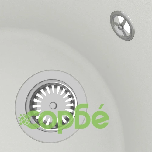 Кухненска мивка с преливник, овал, бяла, гранит ➤ топ цена ➤ sorbe.bg