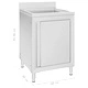 Търговски кухненски шкаф за мивка 60x60x96 см инокс