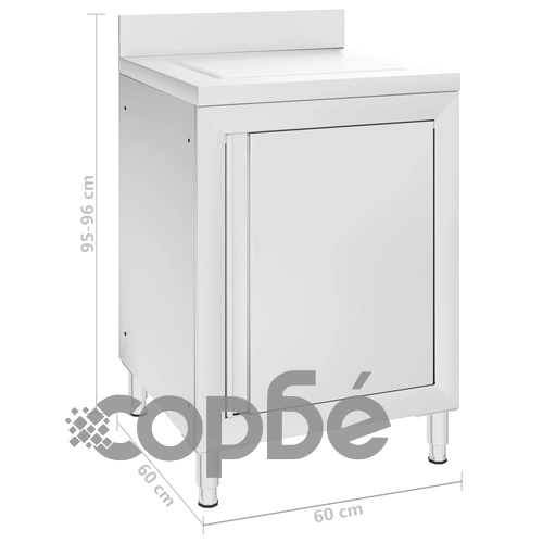 Търговски кухненски шкаф с отцедник, неръждаема стомана ➤ топ цена ➤ sorbe.bg