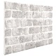 3D стенни панели, тухлен дизайн, светлосиви, 10 бр, EPS