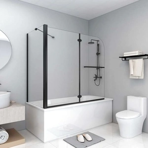 Двойно сгъваема душ кабина ESG 120x68x130 см черна