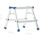Алуминиева двойна сгъваема стълба, 2 стъпала, 44 см