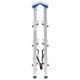 Алуминиева двойна сгъваема стълба, 4 стъпала, 90 см
