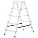 Алуминиева двойна сгъваема стълба, 5 стъпала, 113 см