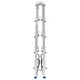 Алуминиева двойна сгъваема стълба, 5 стъпала, 113 см