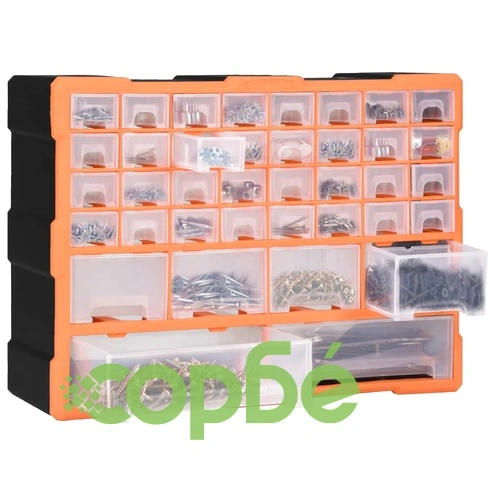 Шкаф органайзер с 38 чекмеджета, 52x16x37,5 см ➤ топ цена ➤ sorbe.bg