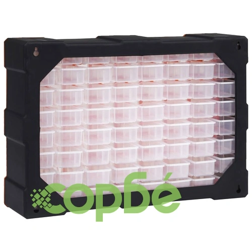 Шкаф органайзер с 64 чекмеджета, 52x16x37,5 см ➤ топ цена ➤ sorbe.bg