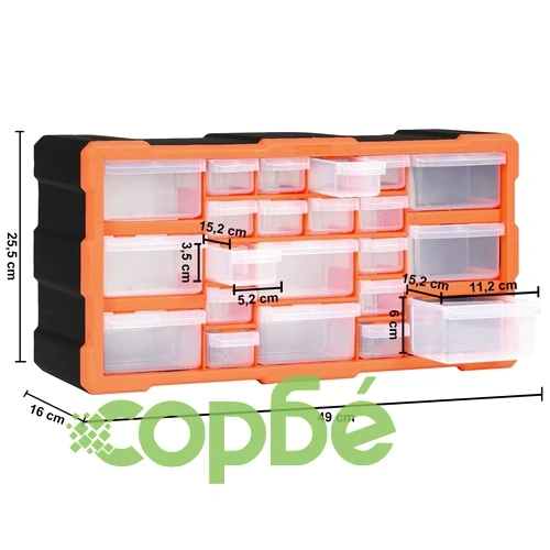 Шкаф органайзер с 22 чекмеджета, 49x16x25,5 см ➤ топ цена ➤ sorbe.bg