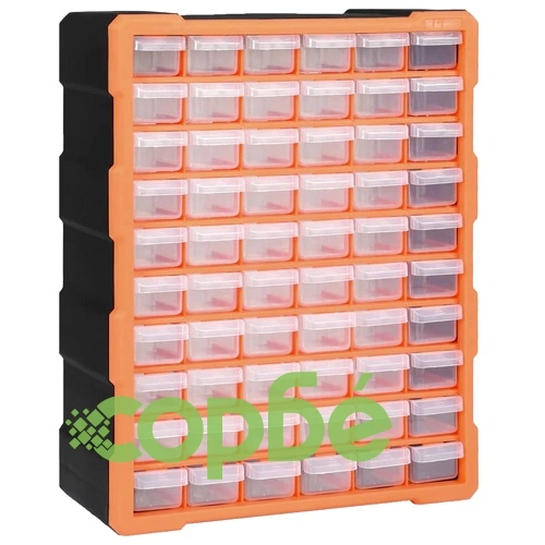 Шкаф органайзер с 60 чекмеджета, 38x16x47,5 см ➤ топ цена ➤ sorbe.bg