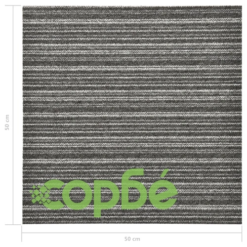 Килимни плочки за под, 20 бр, 5 м², 50x50 см, антрацитни ивици ➤ топ цена ➤ sorbe.bg