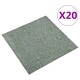Килимни плочки за под, 20 бр, 5 м², 50x50 см, зелени