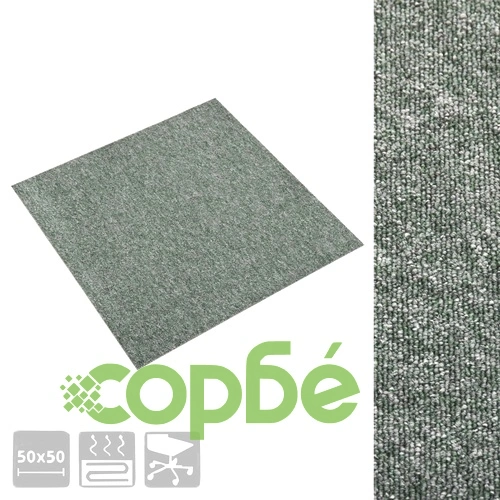 Килимни плочки за под, 20 бр, 5 м², 50x50 см, зелени ➤ топ цена ➤ sorbe.bg