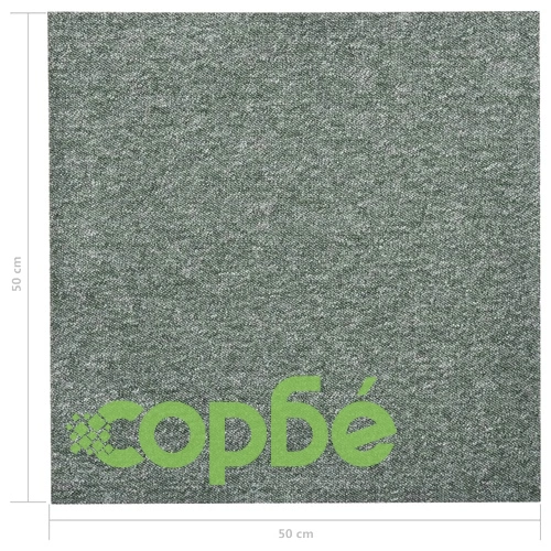 Килимни плочки за под, 20 бр, 5 м², 50x50 см, зелени ➤ топ цена ➤ sorbe.bg