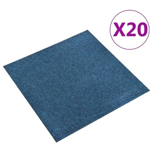 Килимни плочки за под, 20 бр, 5 м², 50x50 см, тъмносини