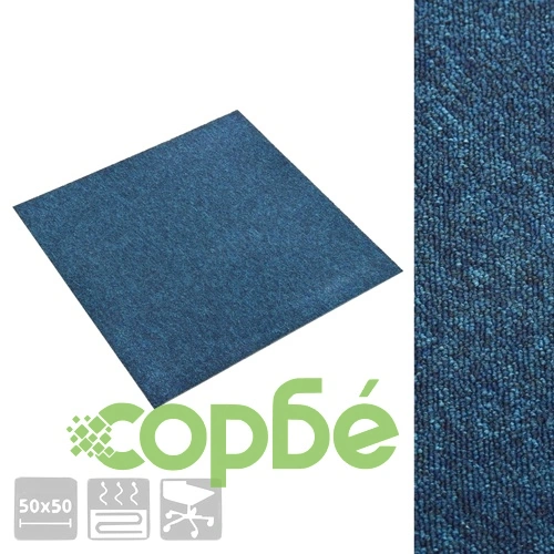 Килимни плочки за под, 20 бр, 5 м², 50x50 см, тъмносини ➤ топ цена ➤ sorbe.bg