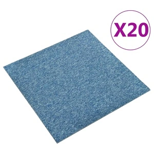 Килимни плочки за под, 20 бр, 5 м², 50x50 см, сини
