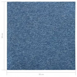 Килимни плочки за под, 20 бр, 5 кв.м., 50x50 см, сини