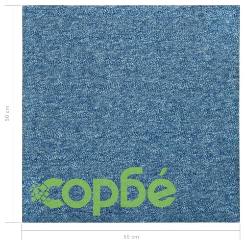 Килимни плочки за под, 20 бр, 5 м², 50x50 см, сини ➤ топ цена ➤ sorbe.bg