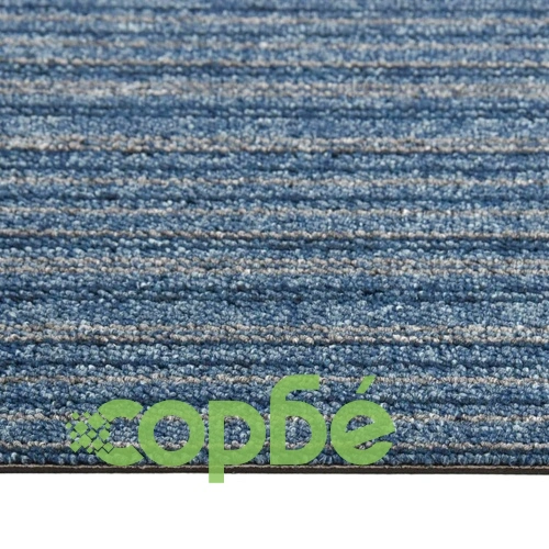 Килимни плочки за под, 20 бр, 5 м², 50x50 см, сини ивици ➤ топ цена ➤ sorbe.bg