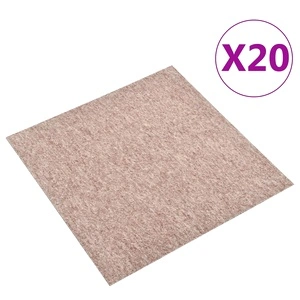 Килимни плочки за под, 20 бр, 5 м², 50x50 см, бежови