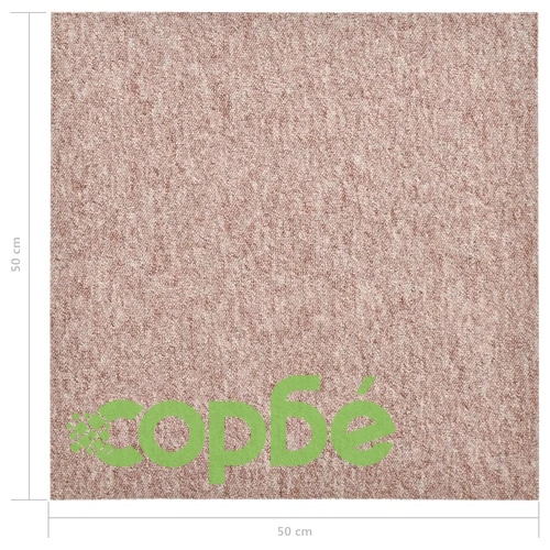 Килимни плочки за под, 20 бр, 5 м², 50x50 см, бежови ➤ топ цена ➤ sorbe.bg