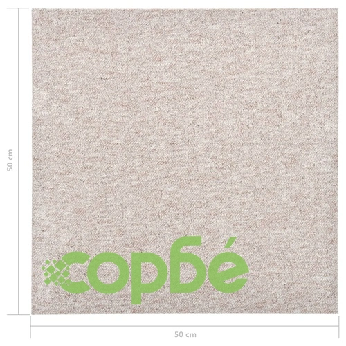 Килимни плочки за под, 20 бр, 5 м², 50x50 см, светлобежови ➤ топ цена ➤ sorbe.bg