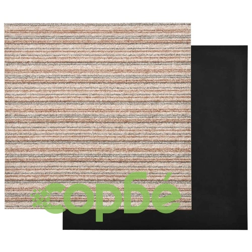 Килимни плочки за под, 20 бр, 5 м², 50x50 см, бежови ивици ➤ топ цена ➤ sorbe.bg