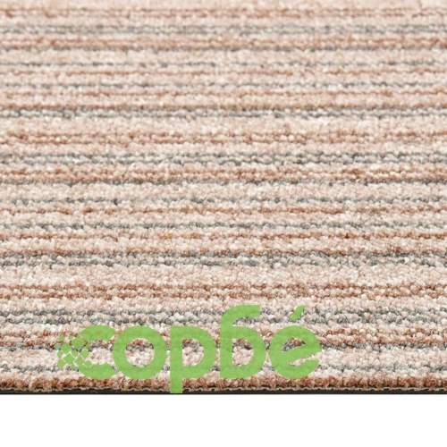 Килимни плочки за под, 20 бр, 5 м², 50x50 см, бежови ивици ➤ топ цена ➤ sorbe.bg
