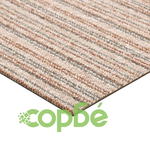 Килимни плочки за под, 20 бр, 5 м², 50x50 см, бежови ивици ➤ топ цена ➤ sorbe.bg