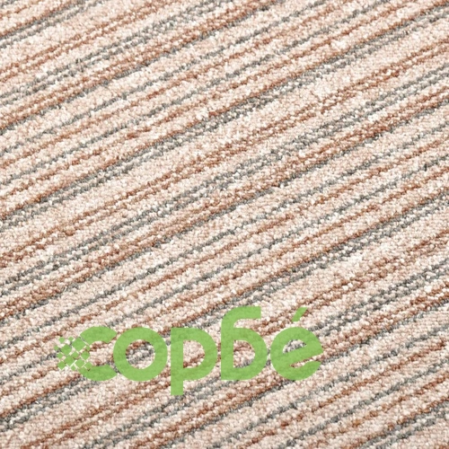 Килимни плочки за под, 20 бр, 5 м², 50x50 см, бежови ивици ➤ топ цена ➤ sorbe.bg