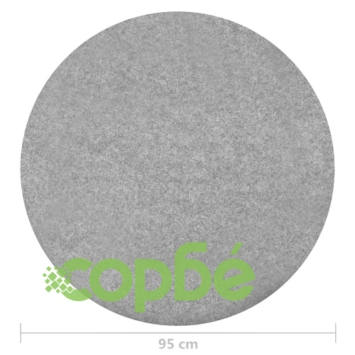 Изкуствена трева с шипове, диаметър 95 см, сива, кръгла ➤ топ цена ➤ sorbe.bg