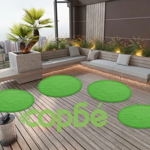 Изкуствена трева с шипове, диаметър 130 см, зелена, кръгла ➤ топ цена ➤ sorbe.bg