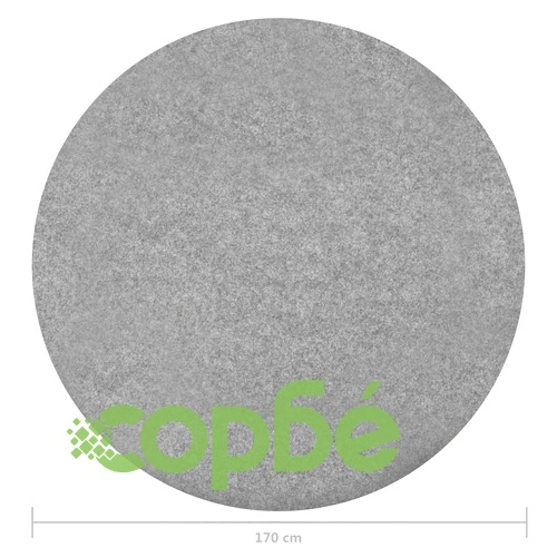 Изкуствена трева с шипове, диаметър 170 см, сива, кръгла ➤ топ цена ➤ sorbe.bg