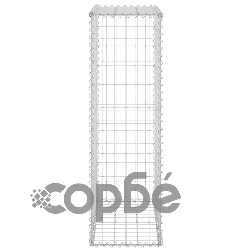 Габионна стена с капаци, поцинкована стомана, 60x30x100 см ➤ топ цена ➤ sorbe.bg