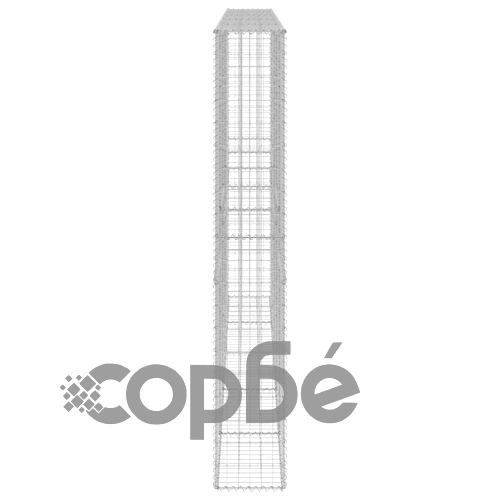 Габионна стена с капаци, поцинкована стомана, 300x30x200 см ➤ топ цена ➤ sorbe.bg