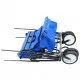Сгъваема ръчна количка с покривало, стомана, синя