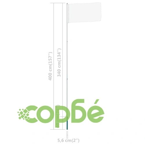 Телескопичен флагщок, 4 м, алуминий ➤ топ цена ➤ sorbe.bg