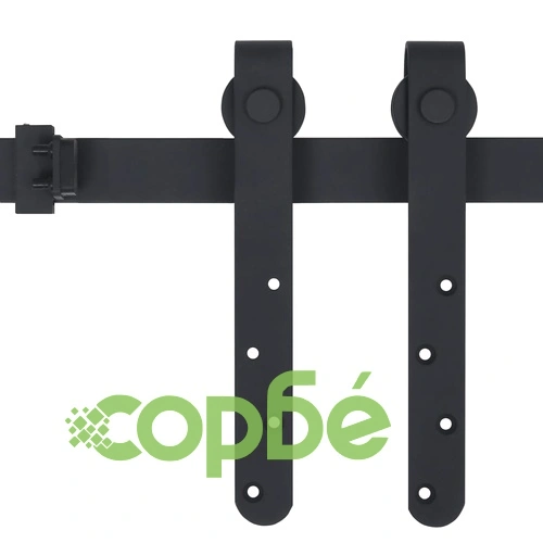 Комплект за мини плъзгаща врата за шкаф, стомана, 183 см ➤ топ цена ➤ sorbe.bg