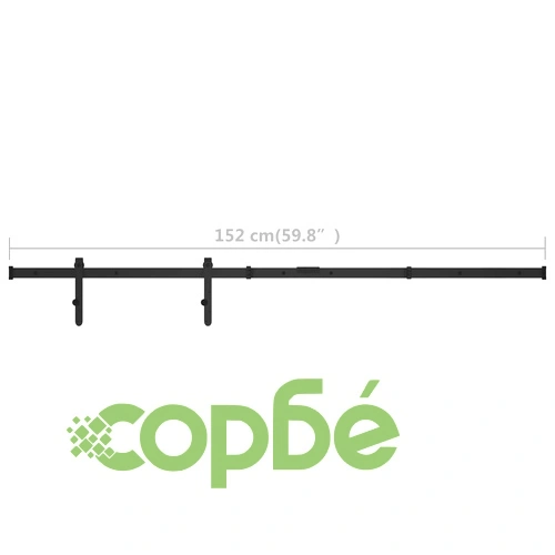 Комплект за мини плъзгаща врата за шкаф, стомана, 152 см ➤ топ цена ➤ sorbe.bg