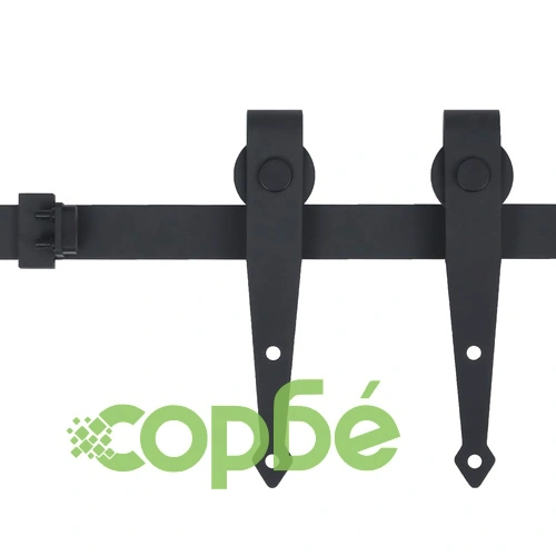 Комплект за мини плъзгаща врата за шкаф, стомана, 122 см ➤ топ цена ➤ sorbe.bg