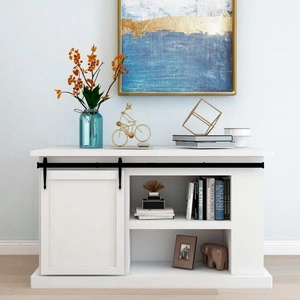 Комплект за мини плъзгаща врата за шкаф, стомана, 122 см