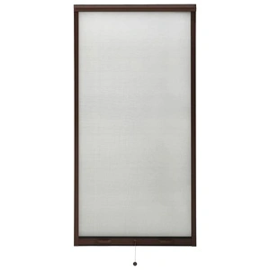 Ролетен комарник за прозорци, кафяв, 70x150 см