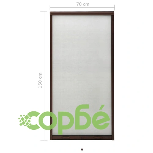 Ролетен комарник за прозорци, кафяв, 70x150 см ➤ топ цена ➤ sorbe.bg