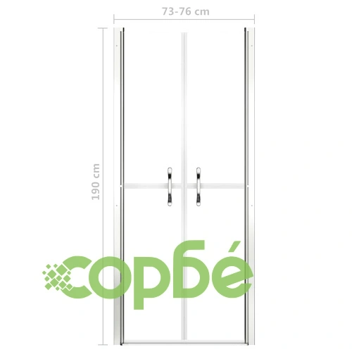 Врата за душ, прозрачно ESG стъкло, 76x190 см ➤ топ цена ➤ sorbe.bg