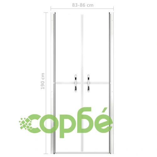 Врата за душ, прозрачно ESG стъкло, 86x190 см ➤ топ цена ➤ sorbe.bg