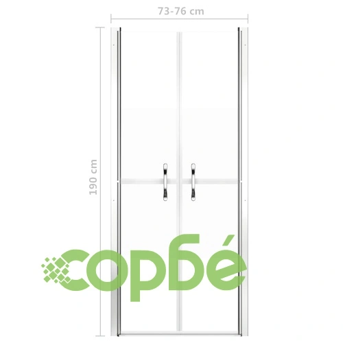 Врата за душ, полуматирано ESG стъкло, 76x190 см ➤ топ цена ➤ sorbe.bg